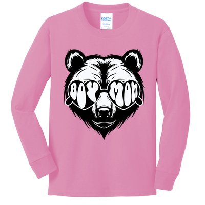 Boy Mom Bear Mothers Day Cool Gifts Kids Long Sleeve Shirt