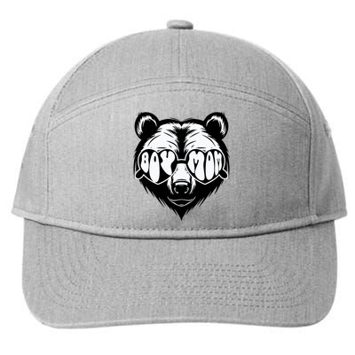 Boy Mom Bear Mothers Day Cool Gifts 7-Panel Snapback Hat