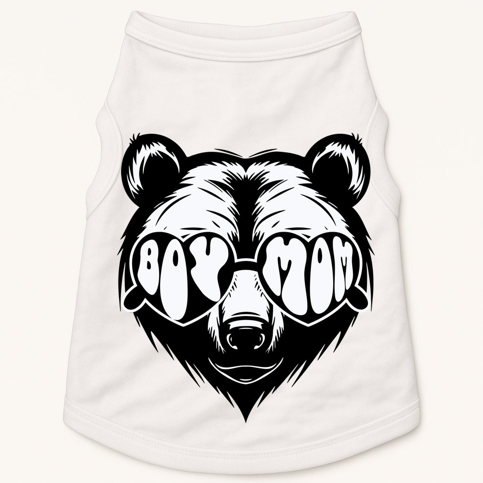 Boy Mom Bear Mothers Day Cool Gifts Doggie Tank