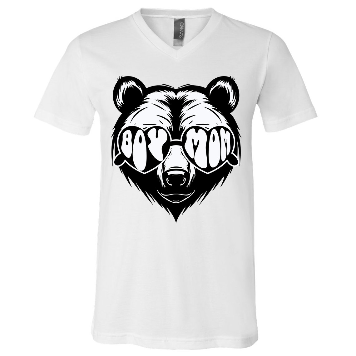 Boy Mom Bear Mothers Day Cool Gifts V-Neck T-Shirt