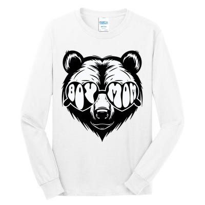 Boy Mom Bear Mothers Day Cool Gifts Tall Long Sleeve T-Shirt