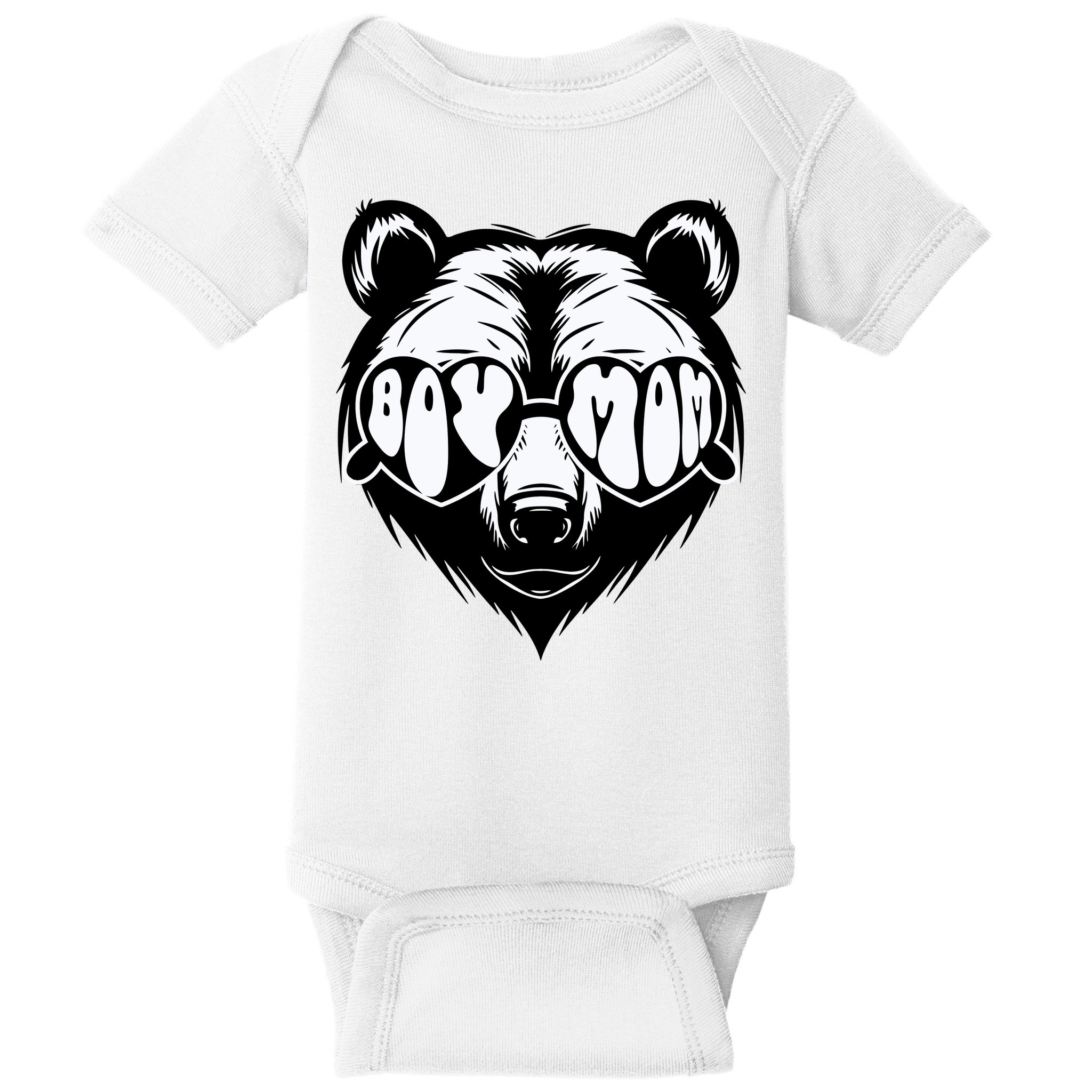 Boy Mom Bear Mothers Day Cool Gifts Baby Bodysuit