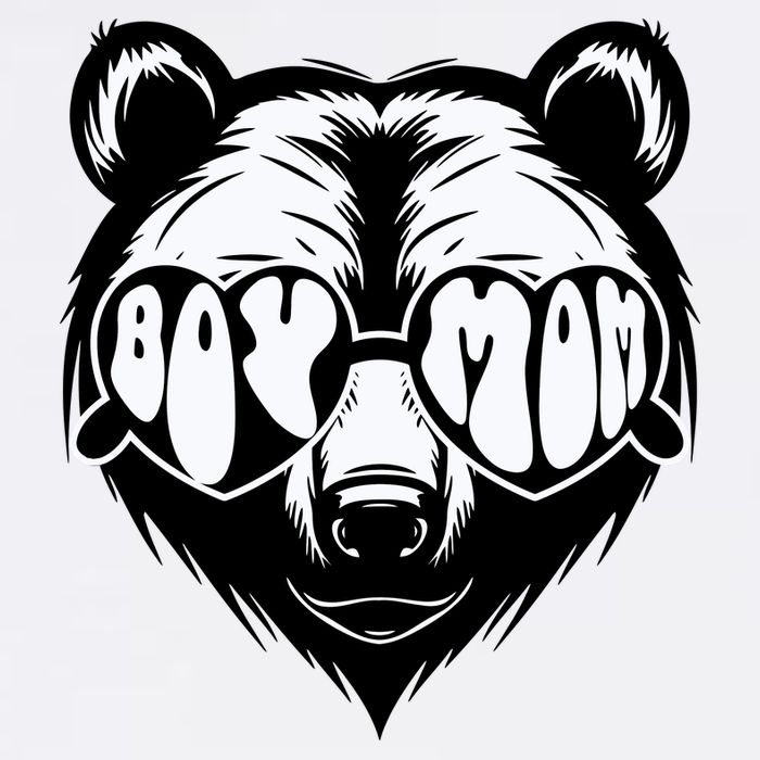 Boy Mom Bear Mothers Day Cool Gifts Womens T-Shirt