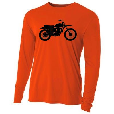 Black Motorcycle Cooling Performance Long Sleeve Crew