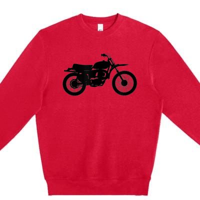 Black Motorcycle Premium Crewneck Sweatshirt