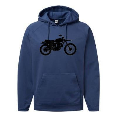 Black Motorcycle Performance Fleece Hoodie