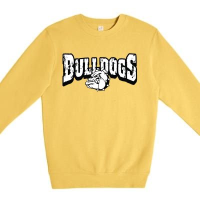 Bulldogs Mascot Back To School Team Spirit Premium Crewneck Sweatshirt