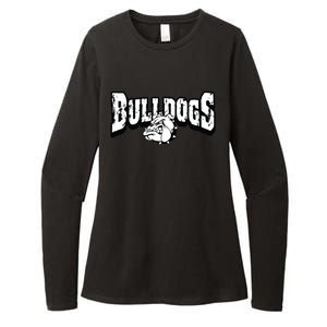 Bulldogs Mascot Back To School Team Spirit Womens CVC Long Sleeve Shirt