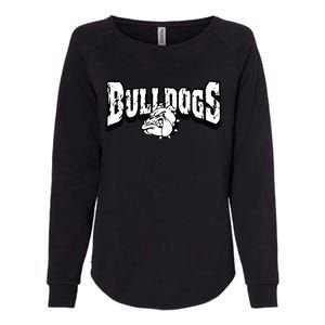 Bulldogs Mascot Back To School Team Spirit Womens California Wash Sweatshirt