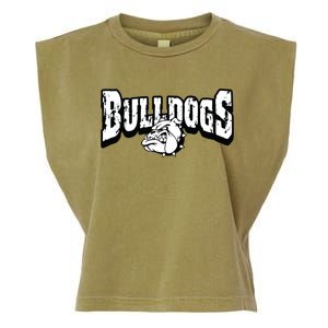 Bulldogs Mascot Back To School Team Spirit Garment-Dyed Women's Muscle Tee