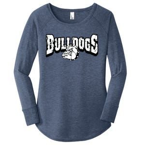 Bulldogs Mascot Back To School Team Spirit Women's Perfect Tri Tunic Long Sleeve Shirt