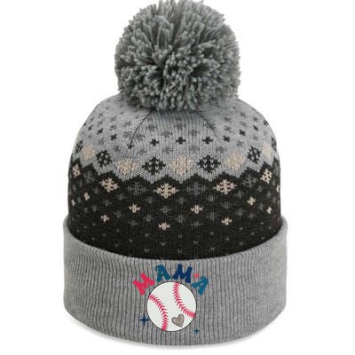 Baseball Mama The Baniff Cuffed Pom Beanie