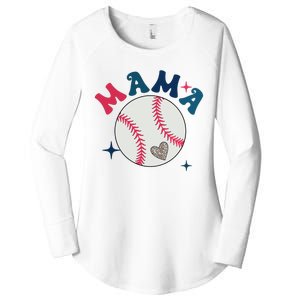 Baseball Mama Women's Perfect Tri Tunic Long Sleeve Shirt