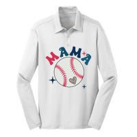 Baseball Mama Silk Touch Performance Long Sleeve Polo