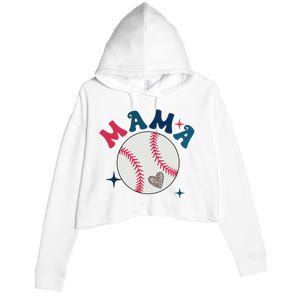 Baseball Mama Crop Fleece Hoodie