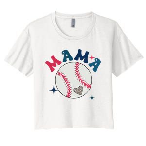 Baseball Mama Women's Crop Top Tee