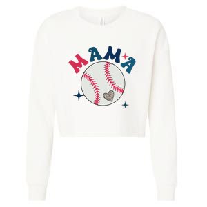 Baseball Mama Cropped Pullover Crew