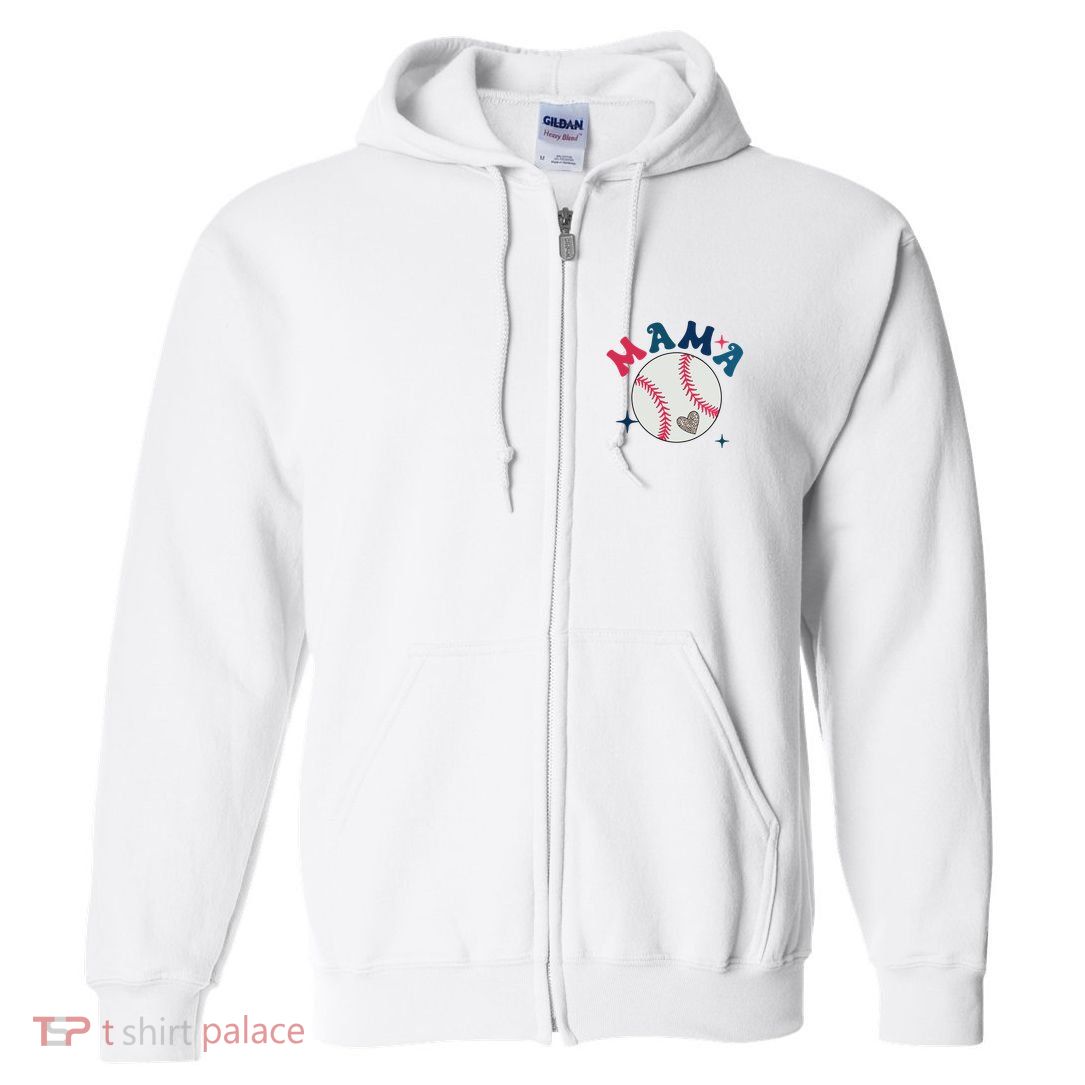 Baseball Mama Full Zip Hoodie