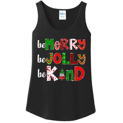 Be Merry Be Jolly Be Kind Merry Christmas Teacher Xmas Pjs Ladies Essential Tank