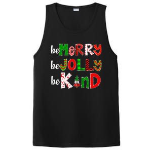 Be Merry Be Jolly Be Kind Merry Christmas Teacher Xmas Pjs PosiCharge Competitor Tank