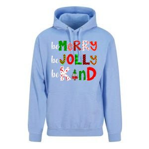 Be Merry Be Jolly Be Kind Merry Christmas Teacher Xmas Pjs Unisex Surf Hoodie