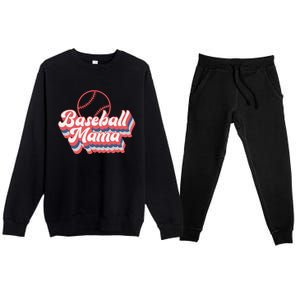 Baseball Mama Premium Crewneck Sweatsuit Set