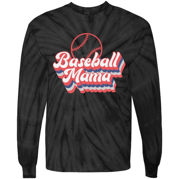 Baseball Mama Tie-Dye Long Sleeve Shirt