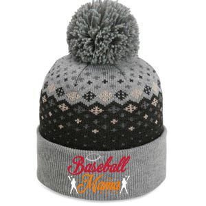 Baseball Mama Baseball Lover Mothers Day The Baniff Cuffed Pom Beanie