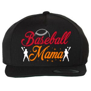 Baseball Mama Baseball Lover Mothers Day Wool Snapback Cap