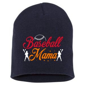 Baseball Mama Baseball Lover Mothers Day Short Acrylic Beanie