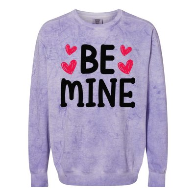 Be Mine Buffalo Red Plaid Love Valentines Day For Couple Great Gift Colorblast Crewneck Sweatshirt