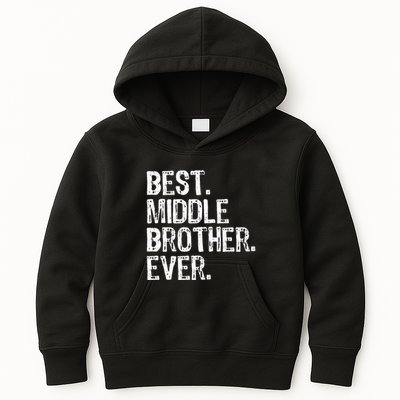 Best Middle Brother Ever Funny Kids Hoodie