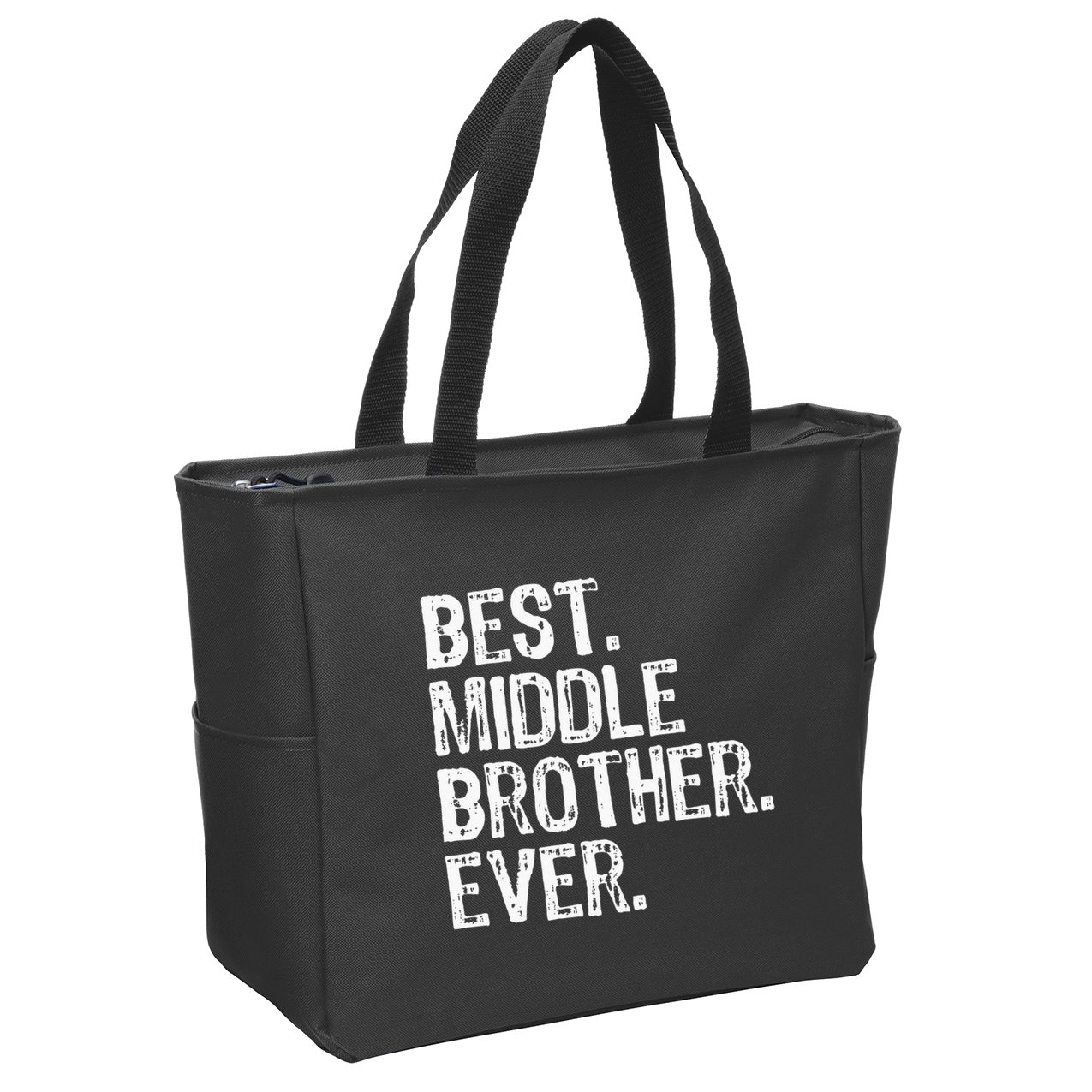 Best Middle Brother Ever Funny Zip Tote Bag