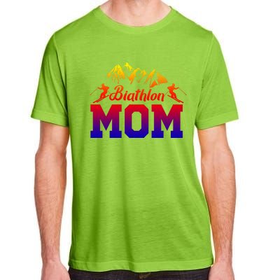 Biathlon Mom Biathlete Ski Skiing Winter Sports Snow Gift Adult ChromaSoft Performance T-Shirt