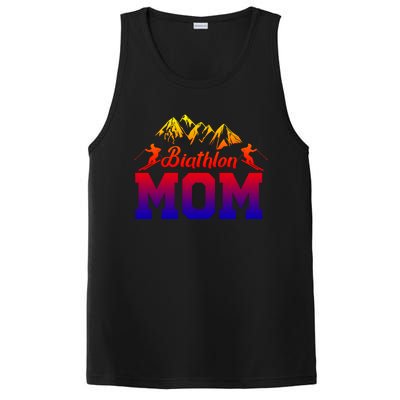 Biathlon Mom Biathlete Ski Skiing Winter Sports Snow Gift PosiCharge Competitor Tank