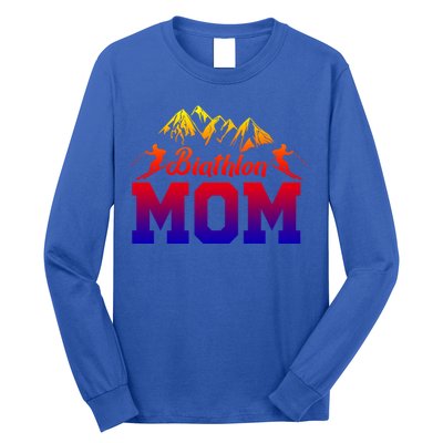 Biathlon Mom Biathlete Ski Skiing Winter Sports Snow Gift Long Sleeve Shirt