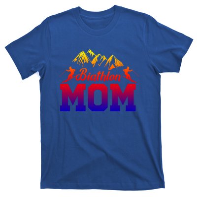 Biathlon Mom Biathlete Ski Skiing Winter Sports Snow Gift T-Shirt