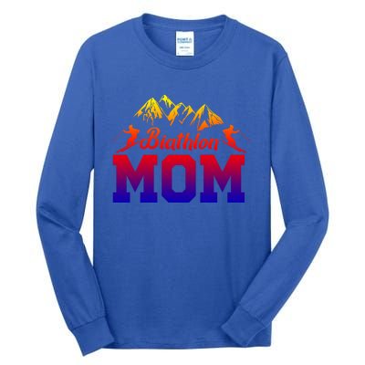 Biathlon Mom Biathlete Ski Skiing Winter Sports Snow Gift Tall Long Sleeve T-Shirt