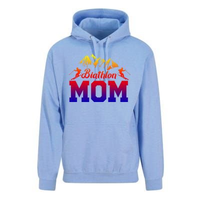 Biathlon Mom Biathlete Ski Skiing Winter Sports Snow Gift Unisex Surf Hoodie