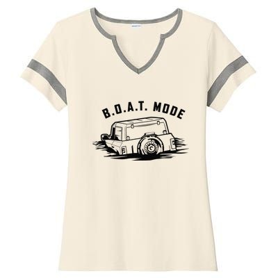 B.O.A.T MODE BRONCO Ladies Halftime Notch Neck Tee