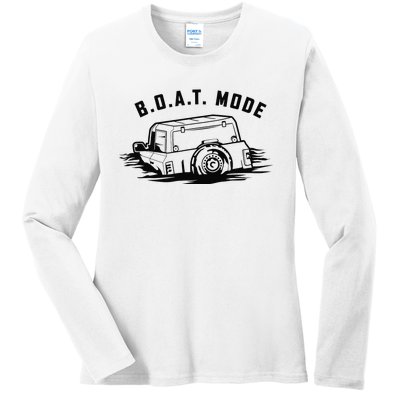 B.O.A.T MODE BRONCO Ladies Long Sleeve Shirt