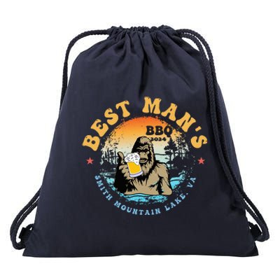 Best ManS Bbq 2024 Smith Mountain Lake Bigfoot Drawstring Bag