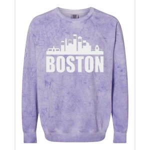 Boston Massachusetts Boston Skyline Gift Colorblast Crewneck Sweatshirt