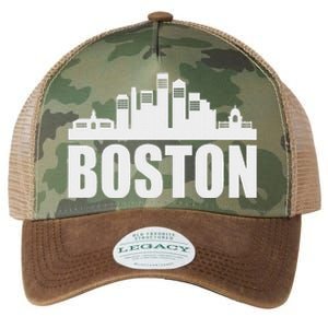 Boston Massachusetts Boston Skyline Gift Legacy Tie Dye Trucker Hat