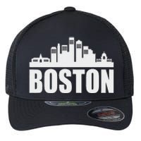 Boston Massachusetts Boston Skyline Gift Flexfit Unipanel Trucker Cap