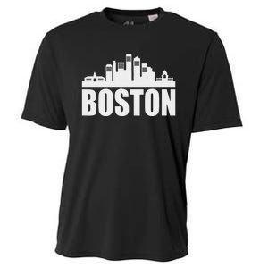 Boston Massachusetts Boston Skyline Gift Cooling Performance Crew T-Shirt