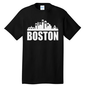 Boston Massachusetts Boston Skyline Gift Tall T-Shirt