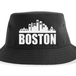 Boston Massachusetts Boston Skyline Gift Sustainable Bucket Hat