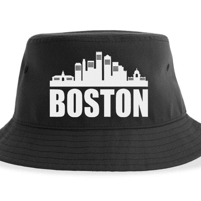 Boston Massachusetts Boston Skyline Gift Sustainable Bucket Hat