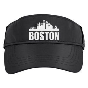 Boston Massachusetts Boston Skyline Gift Adult Drive Performance Visor